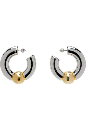 Jean Paul Gaultier Silver & Gold Tube Earrings