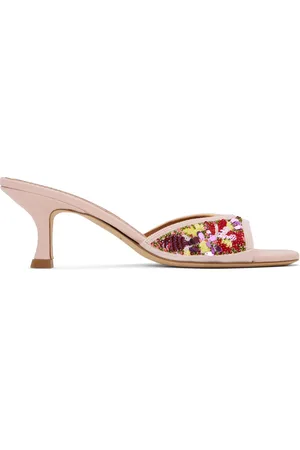 Staud Pink Brigitte Mules