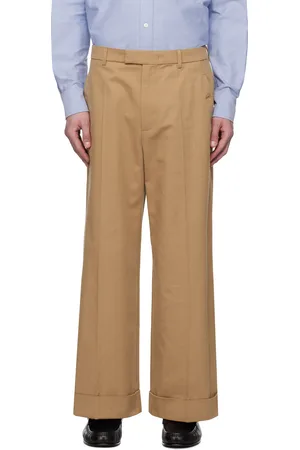VALENTINO Tan Cotton Gabardine Trousers