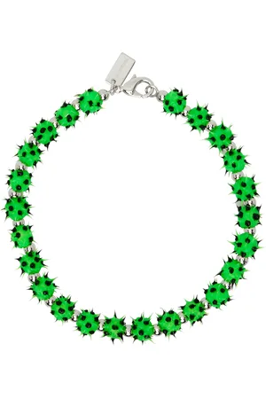 Balenciaga Green & Silver Malibu Silicone Choker
