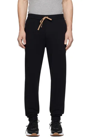 HUGO BOSS Black Embroidered-Logo Sweatpants