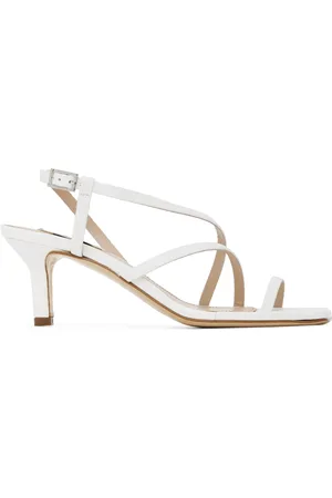 Elleme White Twist Strappy Sandals