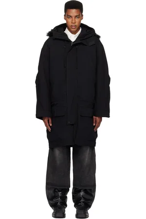 032c Black OSL2BER Dropped Waist Parka