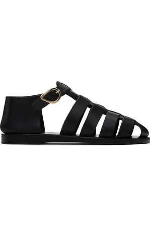 Ancient Greek Sandals Black Homeria Sandals