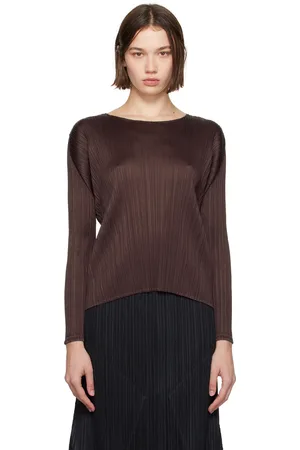 PLEATS PLEASE ISSEY MIYAKE Brown Monthly Colors September Top