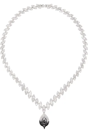 OTTOLINGER Silver & Black Diamond Dip Necklace