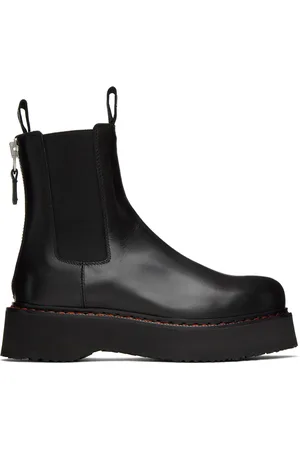 R13 Black SIngle Stack Boots