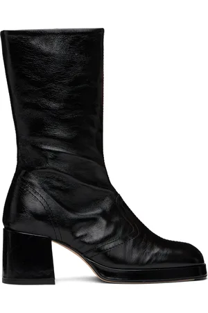 Miista Black Cass Crinkle Boots
