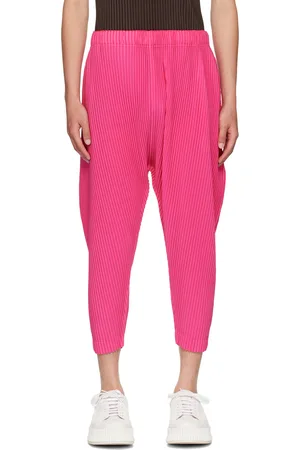 Issey Miyake Pink Colorful Pleats Trousers