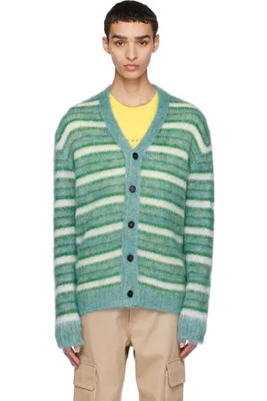 Marni Blue Striped Cardigan