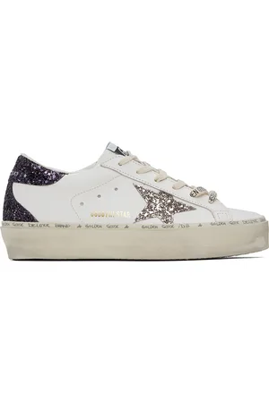 Golden Goose White & Purple Hi Star Classic Sneakers