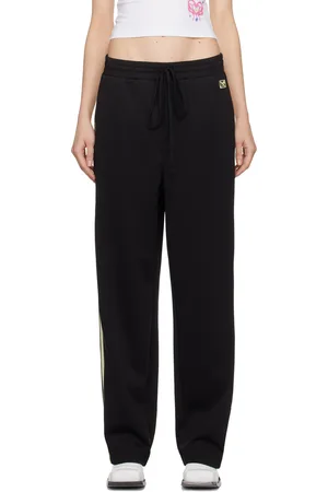 lesugiatelier Black Side Striped Track Pants