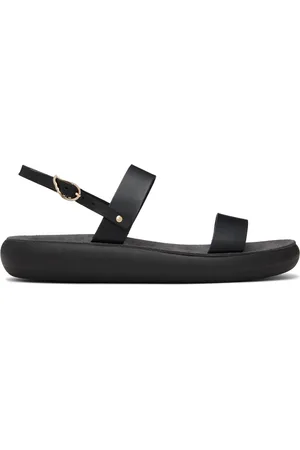 Ancient Greek Sandals Black Clio Comfort Sandals