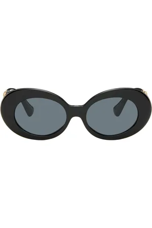 VERSACE Black Oval Sunglasses