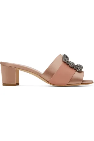 Manolo Blahnik Beige Martanew Mules