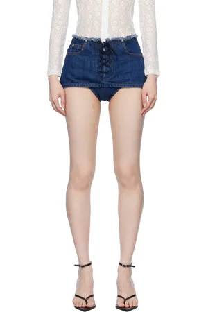 pushBUTTON Blue Lace Up Detail Denim Skort