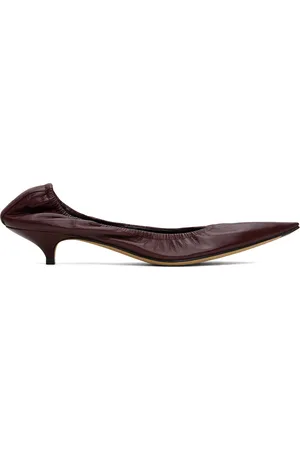 The Row Burgundy Liisa Heels