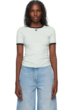 Courrèges Off-White Signature Contrast T-shirt