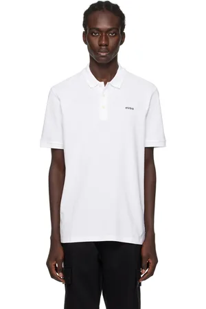 HUGO BOSS White Bonded Polo