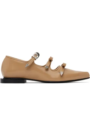 TOGA PULLA SSENSE Exclusive Beige Pointed Toe Ballerina Flats