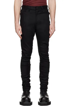 JULIUS Black Curved Skinny Jeans