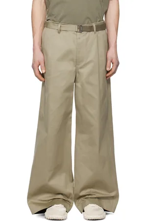 SACAI Beige Cotton Chino Trousers