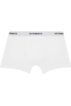 Vetements White Logo-Woven Boxer Briefs