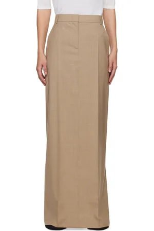 Max Mara Beige Circeo Maxi Skirt
