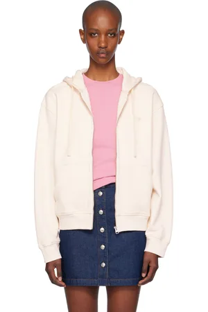 Maison Kitsuné Off-White Baby Fox Patch Zipped Hoodie