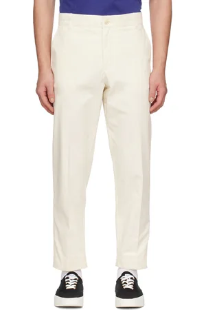 Maison Kitsuné Off-White Creased Trousers