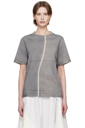 ECKHAUS LATTA Gray Lapped T-shirt