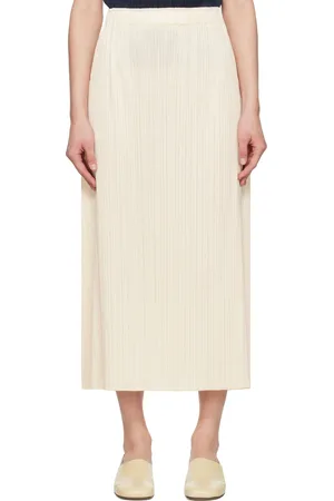 PLEATS PLEASE ISSEY MIYAKE Off-White Monthly Colors December Maxi Skirt