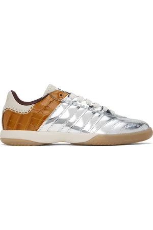 WALES BONNER Silver & Brown adidas Originals Edition MN Samba Sneakers