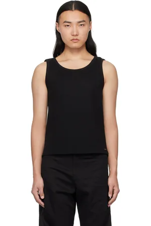 lesugiatelier Black Cut Out Tank Top