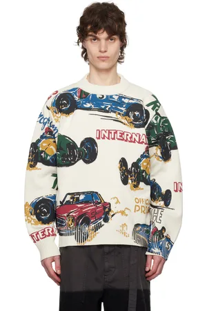 SACAI Off-White Car Race Print Sweater