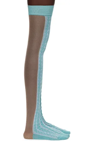 Julie Kegels SSENSE Exclusive Beige & Blue Ami Long Socks