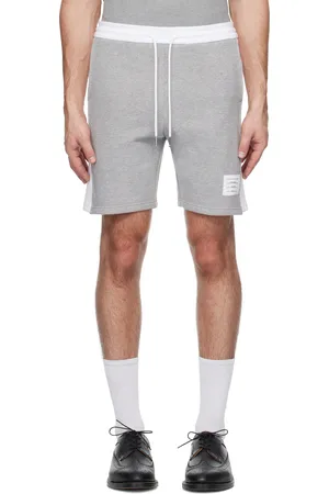 Thom Browne Gray Classic Loopback 4-Bar Sweat Shorts