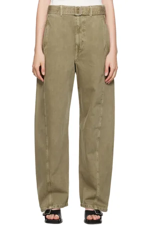 LEMAIRE Green Twisted Belted Jeans