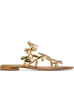 Gianvito Rossi Gold Flavia 05 Sandals