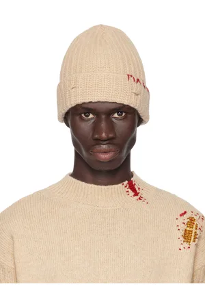 Marni Beige Shetland Wool Beanie