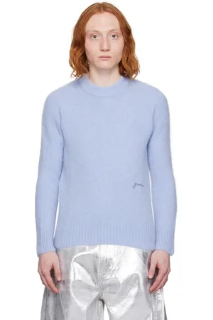 Ganni Blue Brushed Sweater