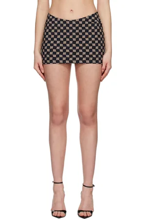 MISBHV Black & Beige Monogram Miniskirt