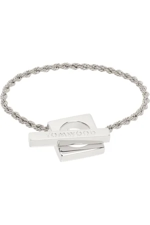 TOM WOOD Silver Square Rope Bracelet