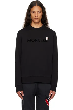 Moncler Black Flocked Logo Sweatshirt