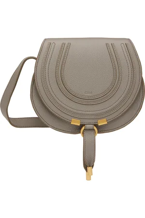 Chloé Gray Small Marcie Saddle Bag