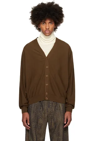 LEMAIRE Brown Relaxed Twisted Cardigan