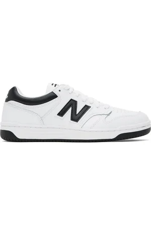 New Balance White & Black 480 Sneakers