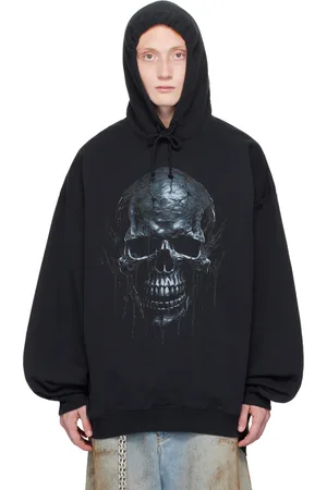 Vetements Black Skull Metal Hoodie