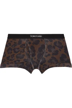 Tom Ford Brown Cotton Leopard Boxer Briefs