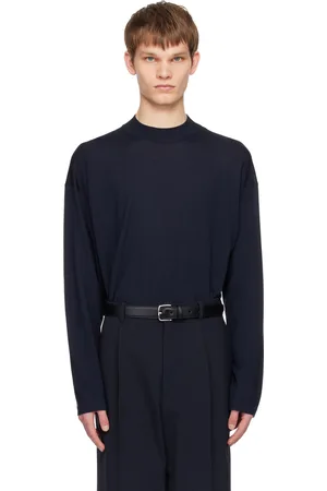 The Row Navy Delsie Turtleneck